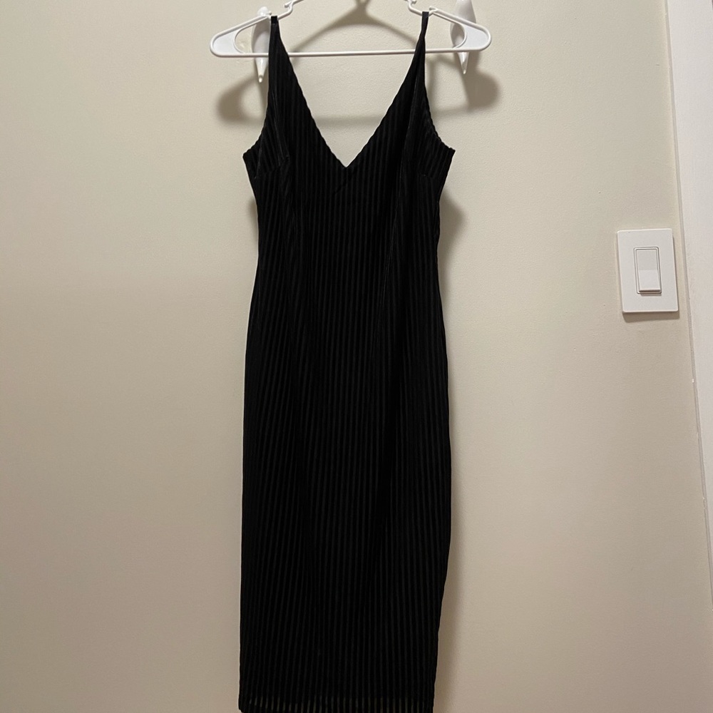 Black Mid length bodycon dress